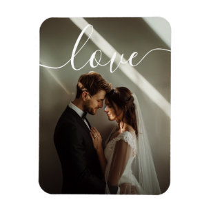 Magnet Flexible 'Love' Photo de couple personnalisée