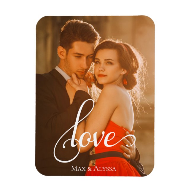 Magnet Flexible LOVE Photo personnalisée (Vertical)
