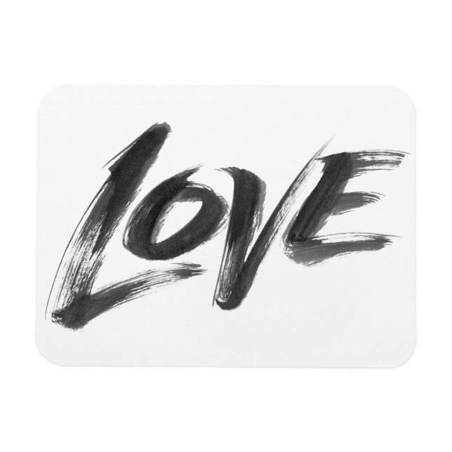 Magnet Flexible LOVE Zen Brush Valentine Calligraphie (Horizontal)