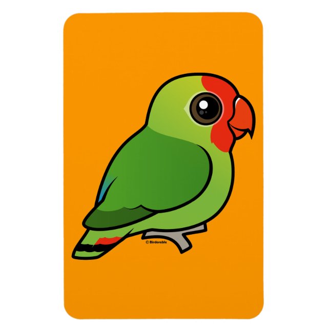 Magnet Flexible Lovebird à tête rouge (Vertical)