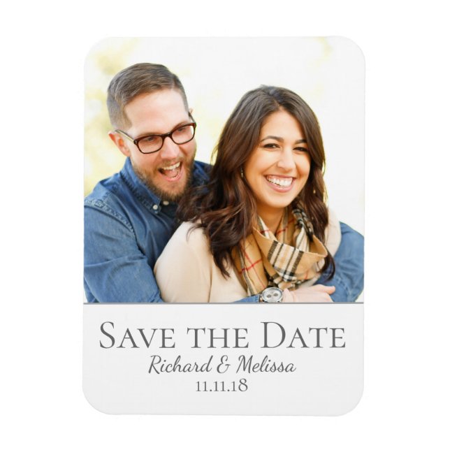 Magnet Flexible Lovely Save the Date Photo (Vertical)