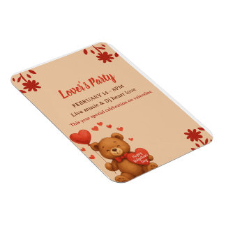 Magnet Flexible Lover's Party - Valentine’s Day party Invitation