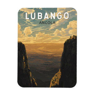 Magnet Flexible Lubango Angola Travel Art Vintage