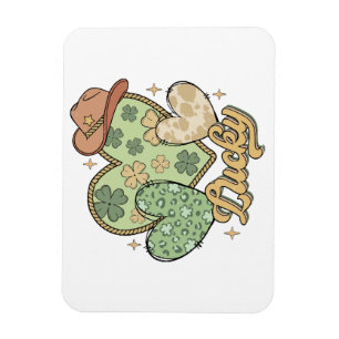 Magnet Flexible Lucky Western Jour de la Saint Patrick Shamrock de