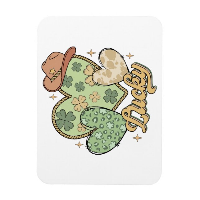Magnet Flexible Lucky Western Jour de la Saint Patrick Shamrock de (Vertical)