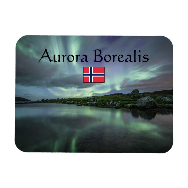 Magnet Flexible Lueurs boréales Norvège (Horizontal)