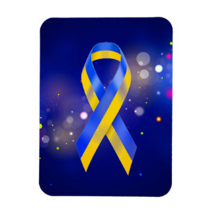 Magnet Flexible L'Ukraine soutient le ruban bleu jaune de sensibil