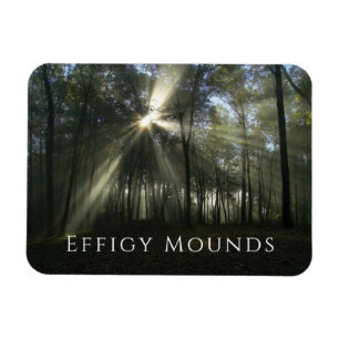 Magnet Flexible Lumière du matin à travers les arbres, les monticu