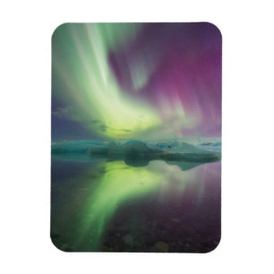 Magnet Flexible Lumières Aurora dans la lagune Jokulsarlon, Isla