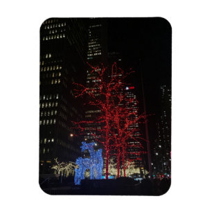 Magnet Flexible Lumières de Noël des rennes New York City Manhatta