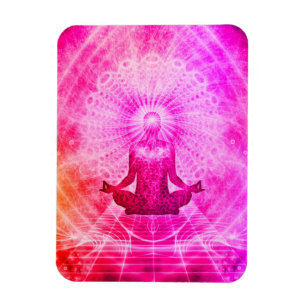 Magnet Flexible Lumineux Yoga Spirituel Lotus Pose