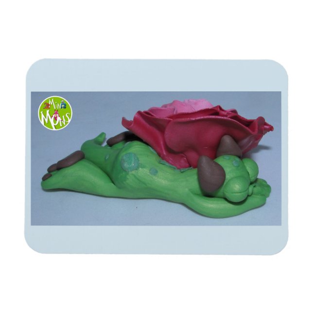 Magnet Flexible Lun dormant sous l'aimant Rose (Horizontal)