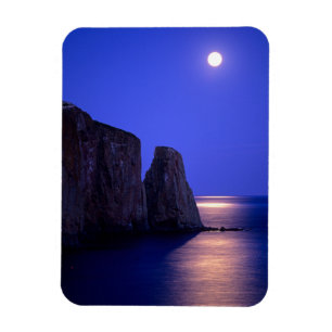 Magnet Flexible Lune au crépuscule Rocher Percé côte de Gaspé Qu