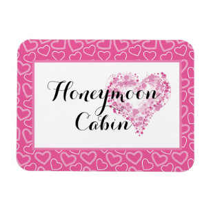 Magnet Flexible Lune de miel Cabine Pink Hearts Croisière Juste Ma