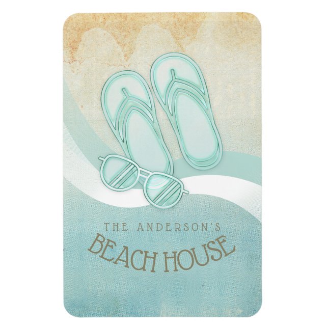 Magnet Flexible Lunettes de soleil et tongs Beach House Aqua ID623 (Vertical)