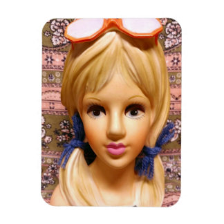 Magnet Flexible Lunettes de soleil Lady Head Ado Blonde Pigtails