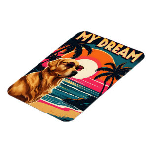 Magnet Flexible Lunettes de soleil pour chien rétro Plage au couch