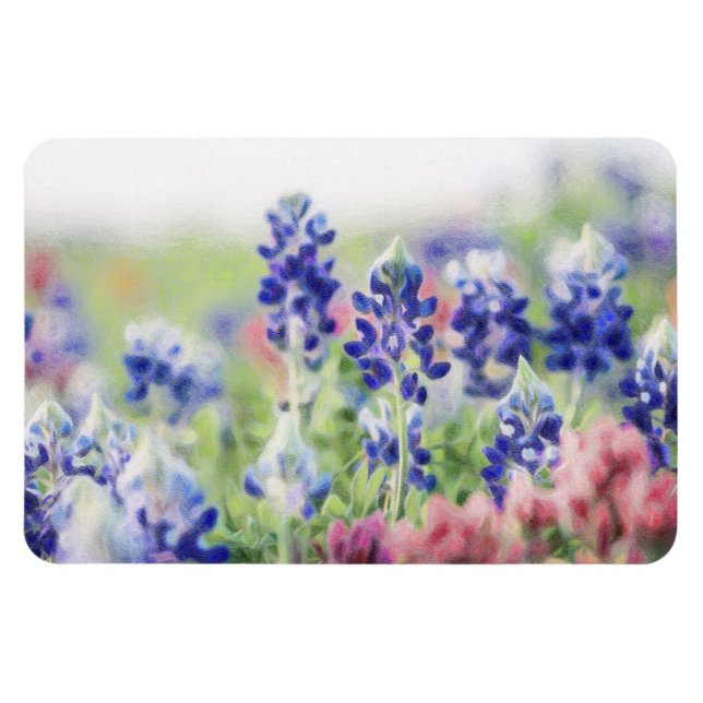 Magnet Flexible Lupins bleus scintillants (Horizontal)