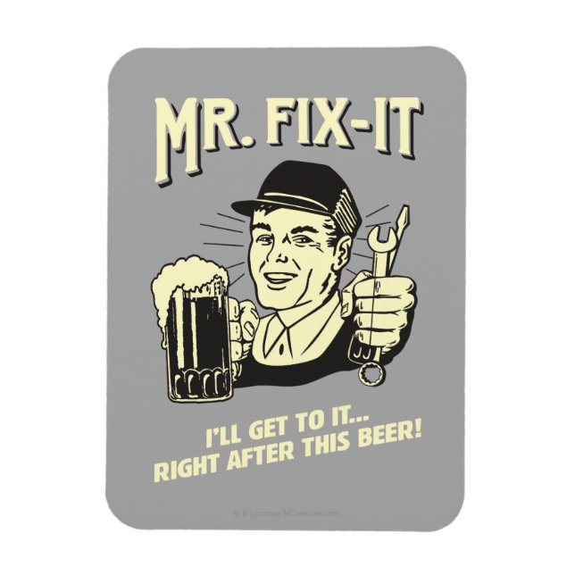 Magnet Flexible M. Fixit : Après cette bière (Vertical)