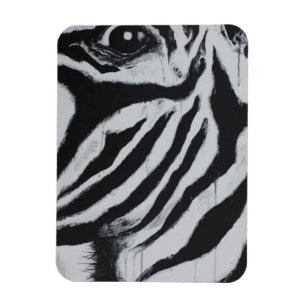 Magnet Flexible M. Zebra Animal Wildlife Abstrait Art original