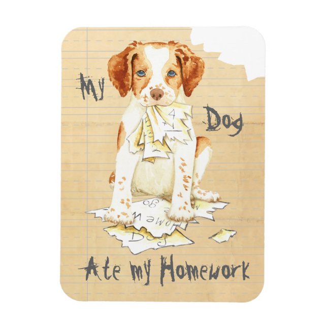 Magnet Flexible Ma Brittany Mange Mes devoirs (Vertical)