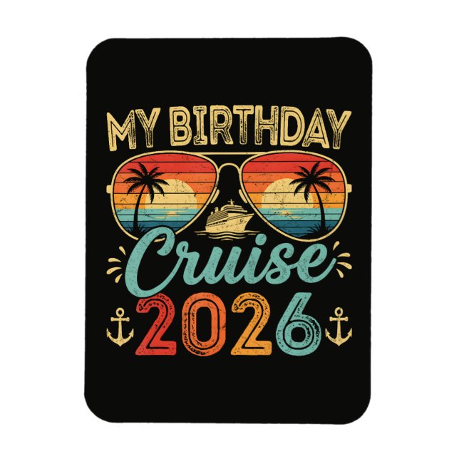 Magnet Flexible Ma Croisière 2026 Croisière de Fête Vacances (Vertical)