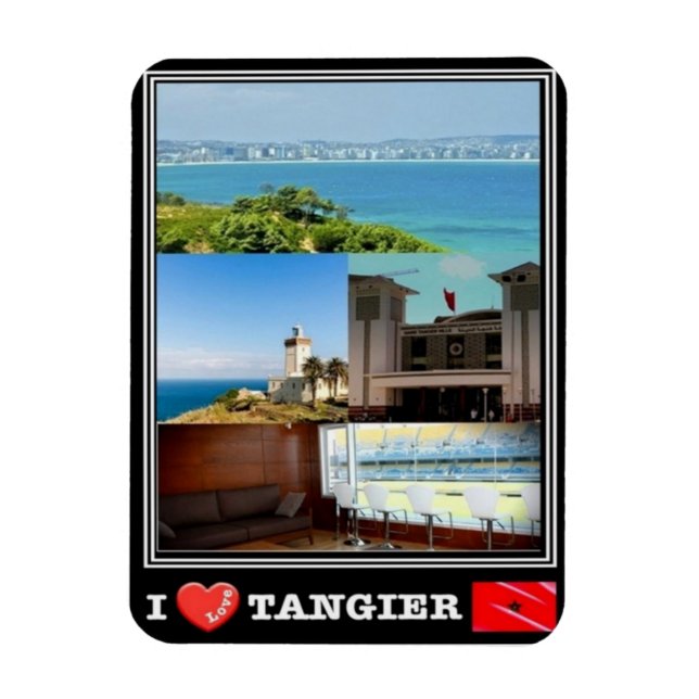 Magnet Flexible MA Marocco - Tangier -  I Love Mosaic - (Vertical)
