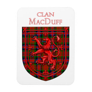 Magnet Flexible MacDuff Tartan Scottish Plaid Lion Rampant