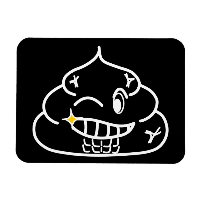 Magnet Flexible Macho Poop - Brootsch le PooPoo (Horizontal)