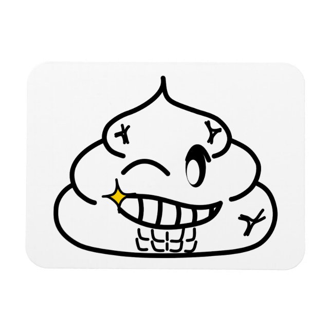 Magnet Flexible Macho Poop - Brootsch le PooPoo (Horizontal)