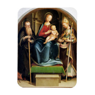 Magnet Flexible Madonna et enfant avec l'abbé et le St N de St