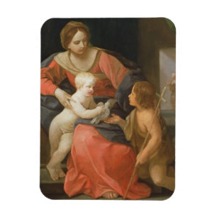 Magnet Flexible Madonna et enfant avec St John le baptiste
