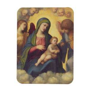 Magnet Flexible Madonna et enfant et enfant dans la gloire, c.1520