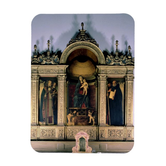 Magnet Flexible Madonna et Enfant et Saints (retable triptyque) (Vertical)