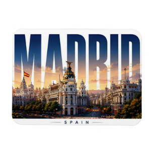 Magnet Flexible Madrid Espagne Méditerranée et Ibérique Voyage 🌍