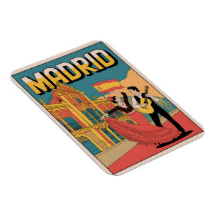 Magnet Flexible Madrid Espagne vintage souvenirs flamenco, cadeaux