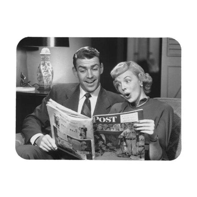 Magnet Flexible Magazine Couple Reading (Horizontal)