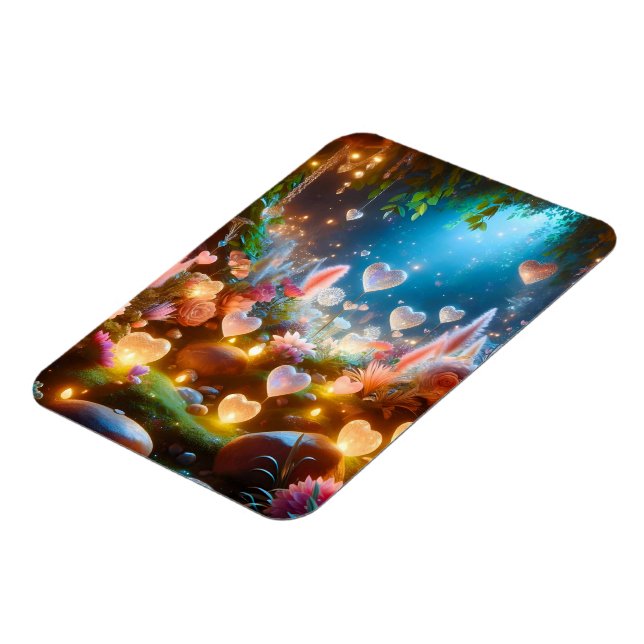 Magnet Flexible Magical Glowing Flowers Heart Garden  (Côté Gauche)