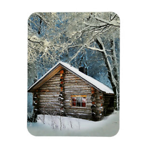 Magnet Flexible Magie hivernale Rustique Cabine de billes