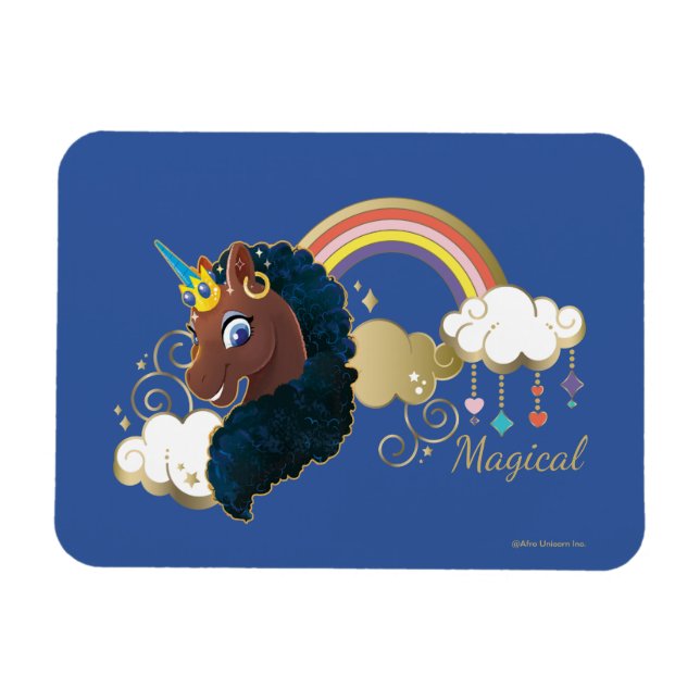 Magnet Flexible Magique Unicorn Arc en ciel et nuages Design (Horizontal)
