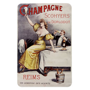 Magnet Flexible Magnat de Champagne vintage