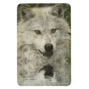 Magnet Flexible Magnat de dessin au crayon Wolf