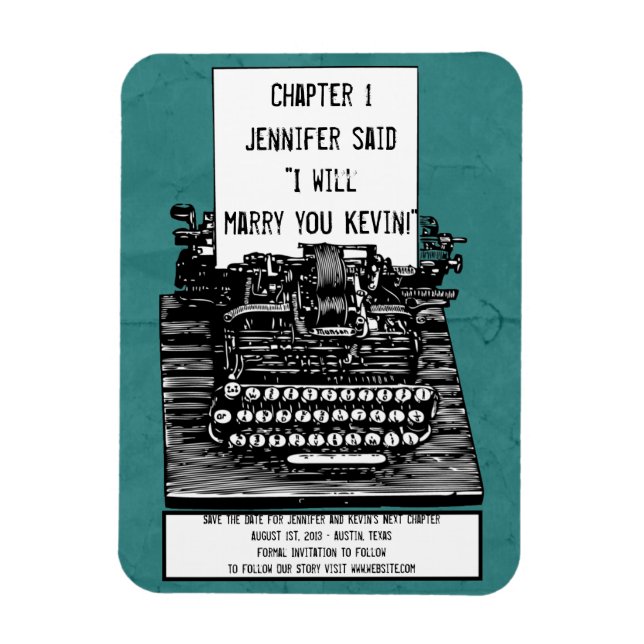 Magnet Flexible Magnat de machine à écrire vintage (Vertical)