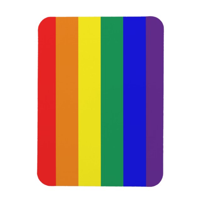 Magnet Flexible Magnat du drapeau arc-en-ciel LGBT (Vertical)