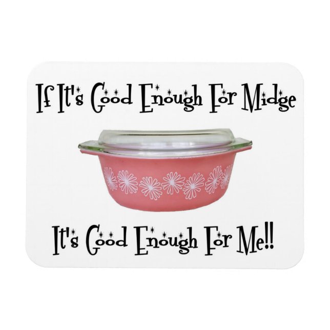 Magnet Flexible Magnat médian rose rétro MCM (Horizontal)