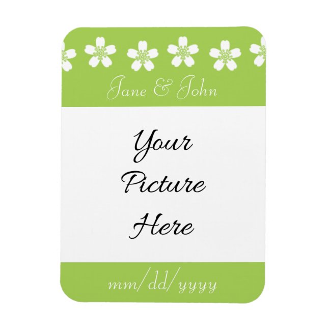 Magnet Flexible Magnét de mise en garde Charming Sakura en Peridot (Vertical)