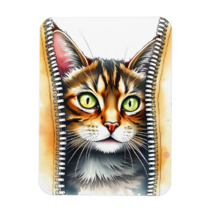 Magnet Flexible Magnifique Aquarelle Populaire Collection de chats