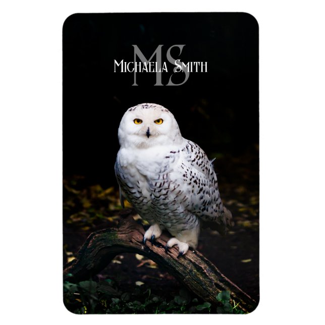 Magnet Flexible Magnifique monogramme de nom personnalisé de harfa (Vertical)