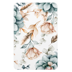 Magnet Flexible Magnifique motif floral sans couture avec vintage