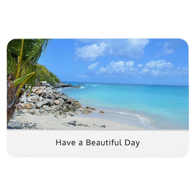 Magnet Flexible Magnifique plage tropicale turquoise (Horizontal)
